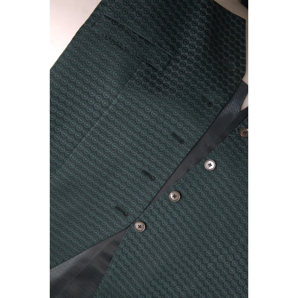 Dolce & Gabbana Smaragdgroen Slim Fit 3-Delig Pak Green Heren