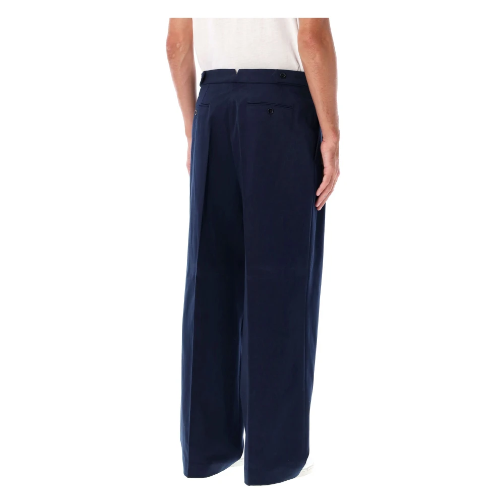 Ami Paris Wijde katoenen broek Blue Heren