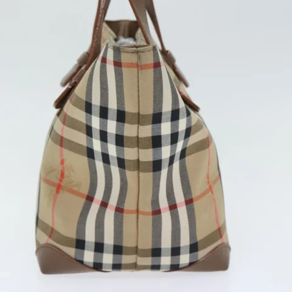 Burberry Vintage Pre-owned Canvas handbags Beige Dames
