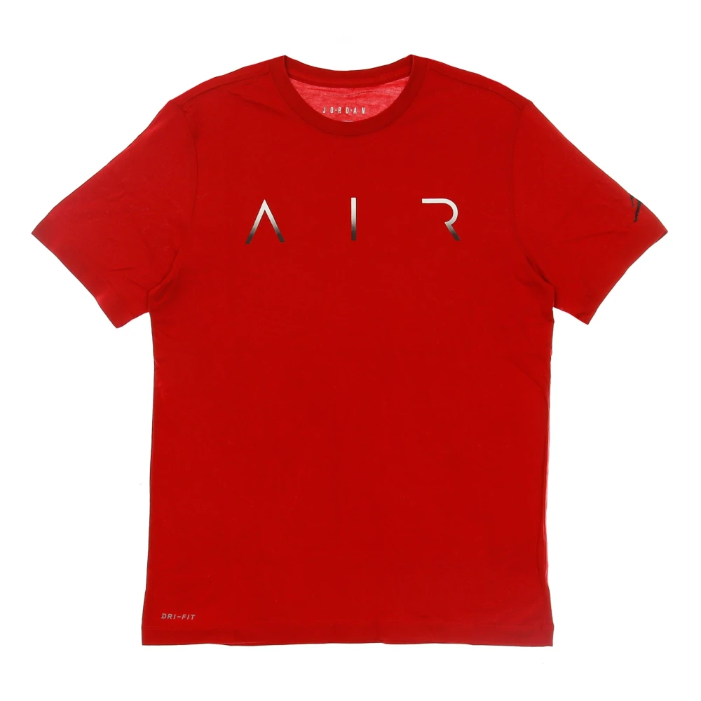 Jordan Rode Air Crew Tee Shirt Red Heren