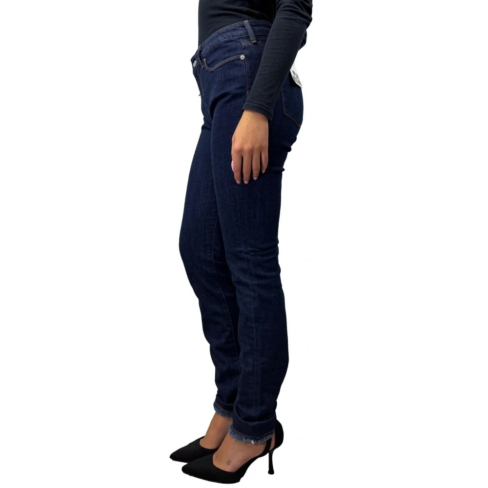 Love Moschino Klassieke Jeans in Katoen Elastaan Mix Blue Dames