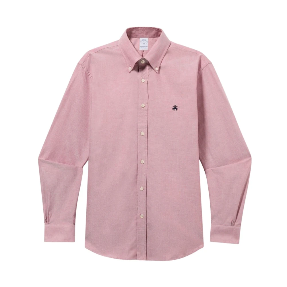 Brooks Brothers Men's Red Casual Shirts, 2XL, Regular Fit Oxford Shirt With Button Down Collar