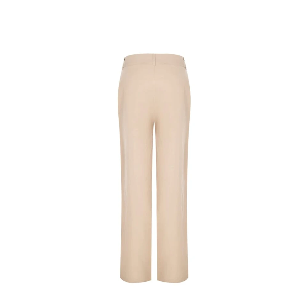 RINASCIMENTO Linnenmix Broek met Zakken Beige Dames