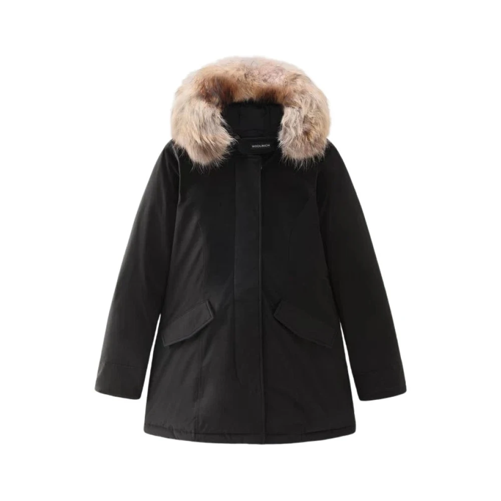 WOOLRICH - Parka nero con cappuccio - Donna - Taglia M - Immagine 4