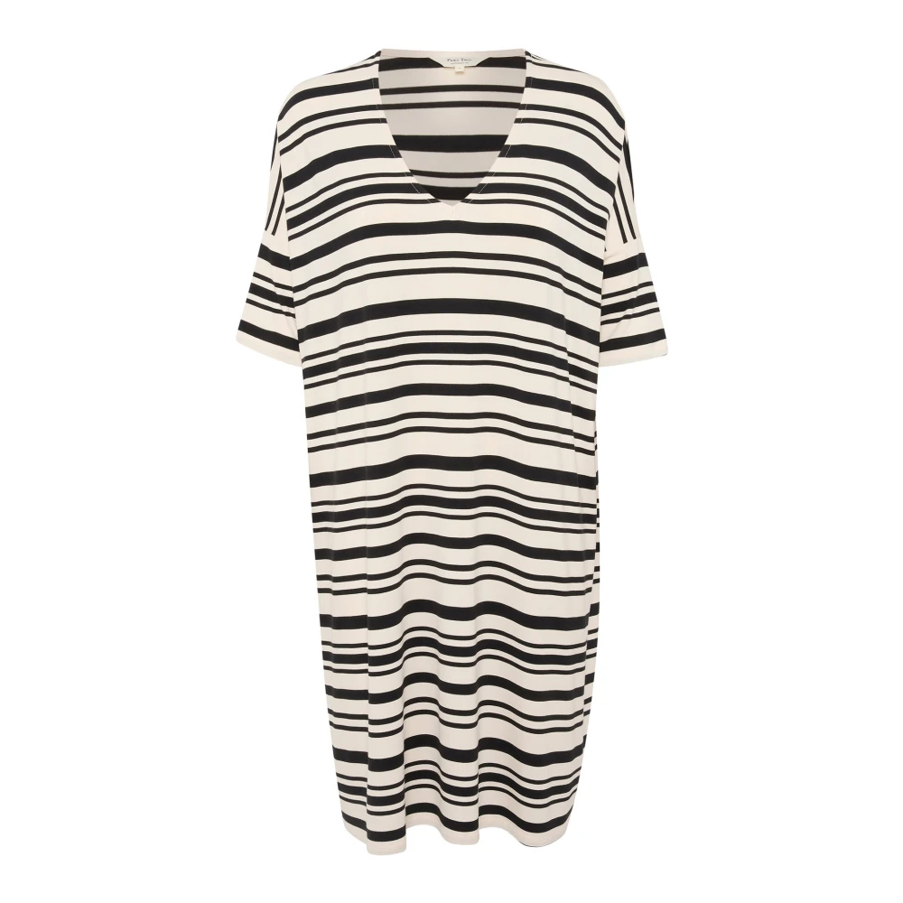 Part Two Zwarte Streep Jurk 30308670 Multicolor Dames