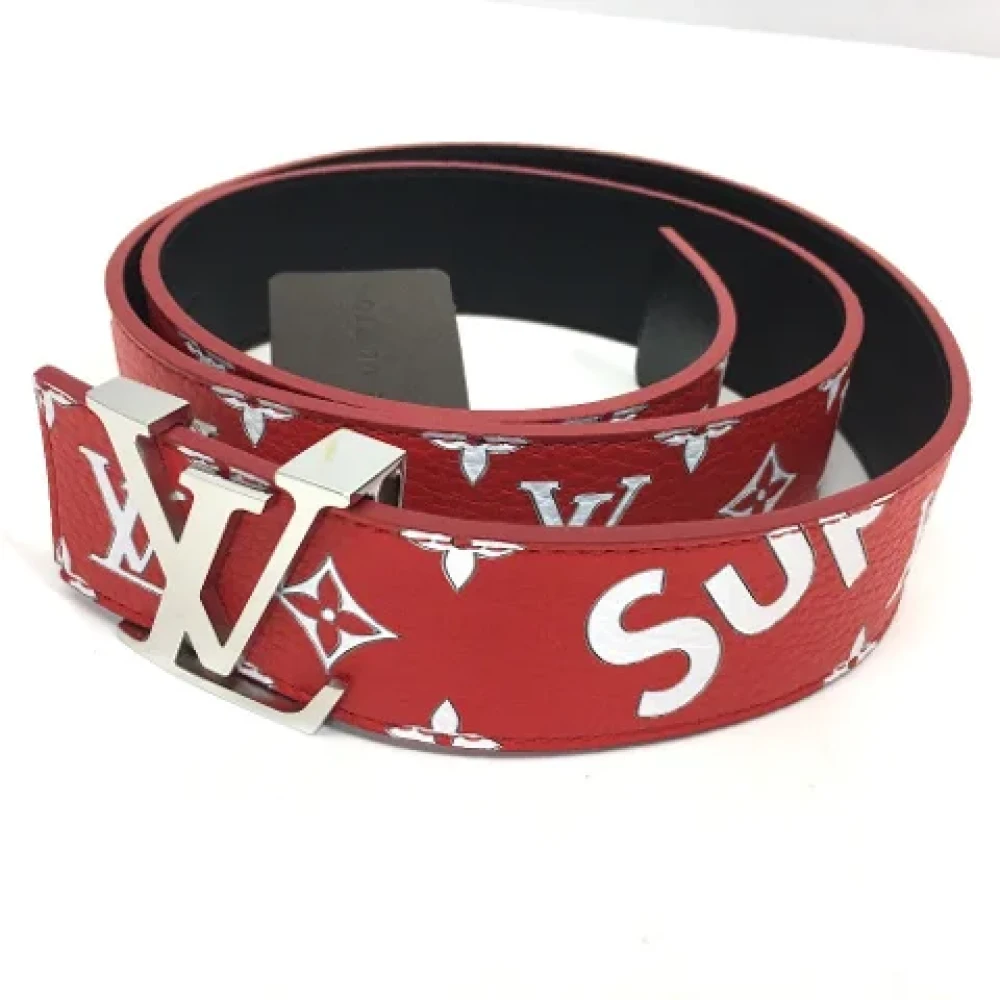 Louis Vuitton Vintage Pre-owned Leather belts Red Dames