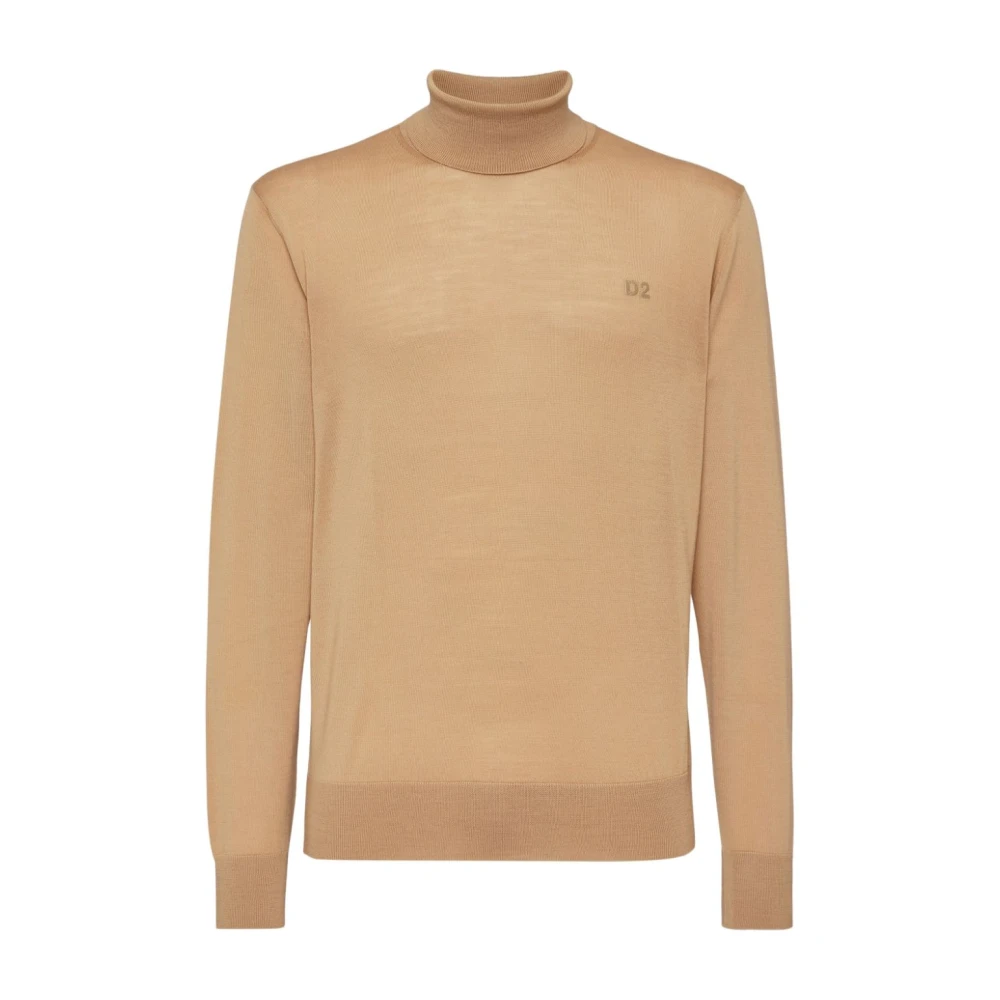 Dsquared2 Turtleneck Pullover Sweaters Beige Heren