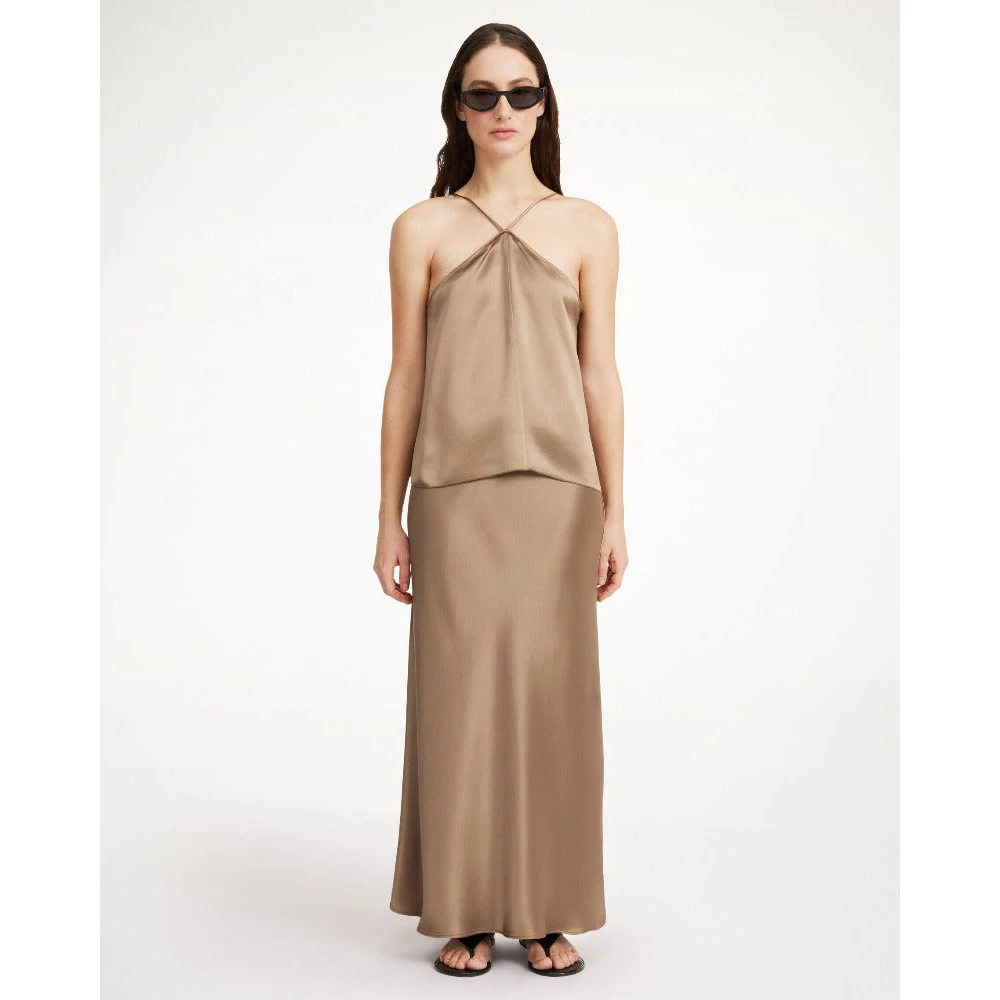 By Malene Birger A-Lijn Midi Rok Shitake By Herenne Birger Brown Dames