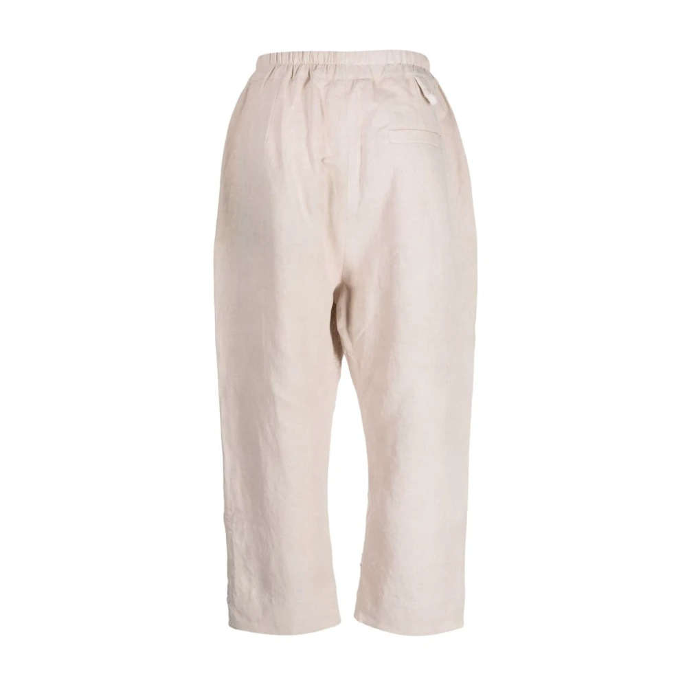 By Walid Bloemen Korte Linnen Broek Beige Heren