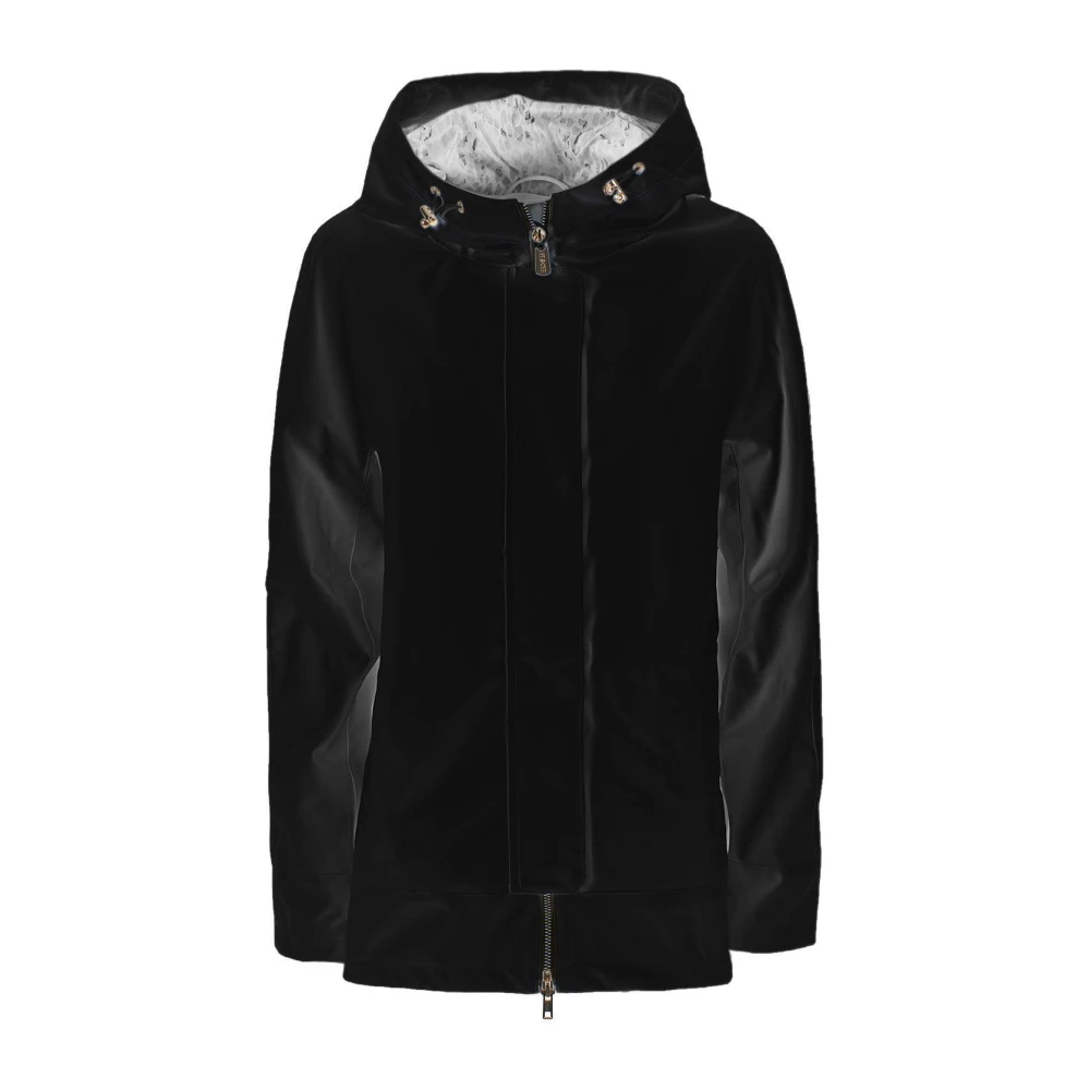 YES ZEE Dames Hoodie met Snakeskin Print Black Dames