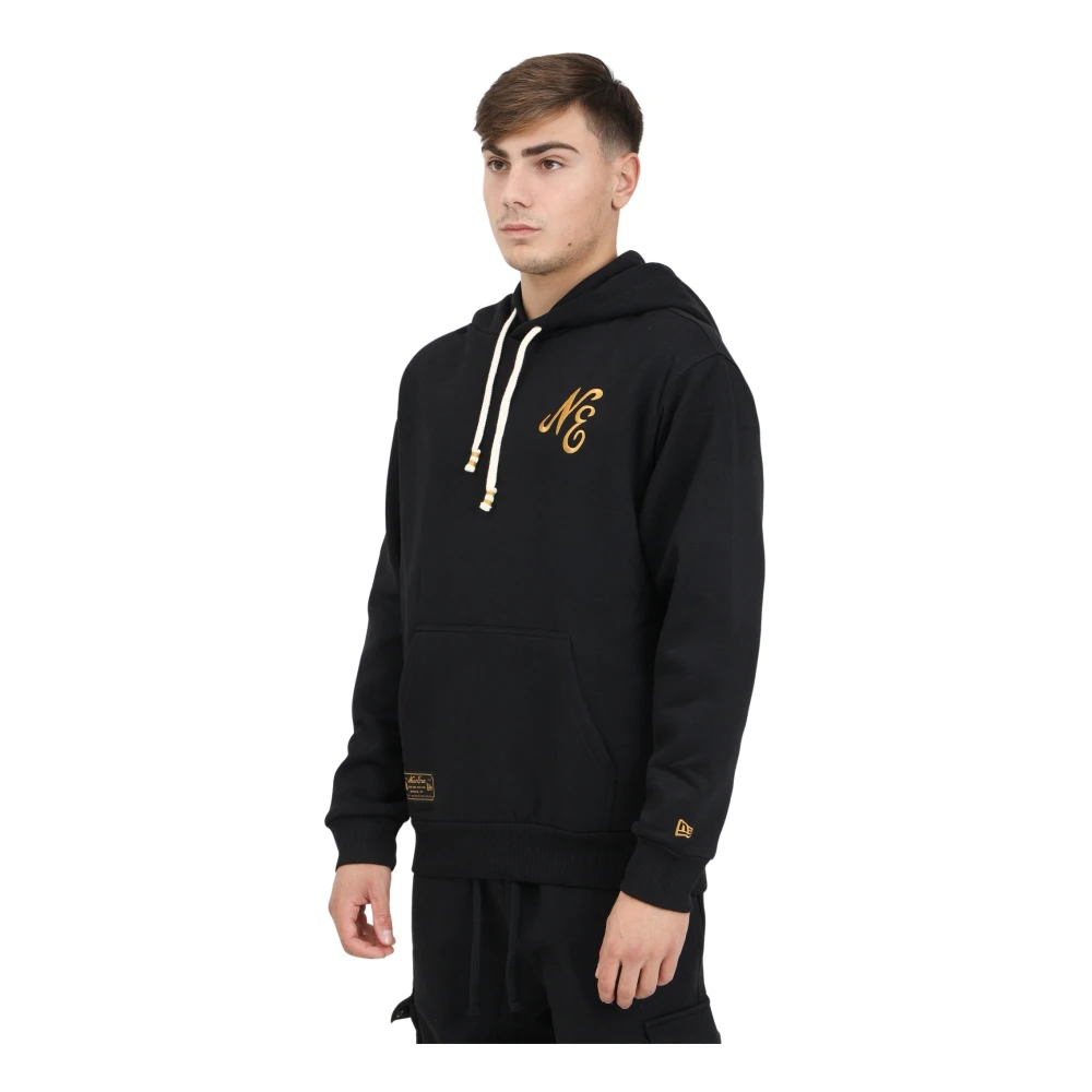 New era Zwarte hoodie Script Logo trui Black Heren