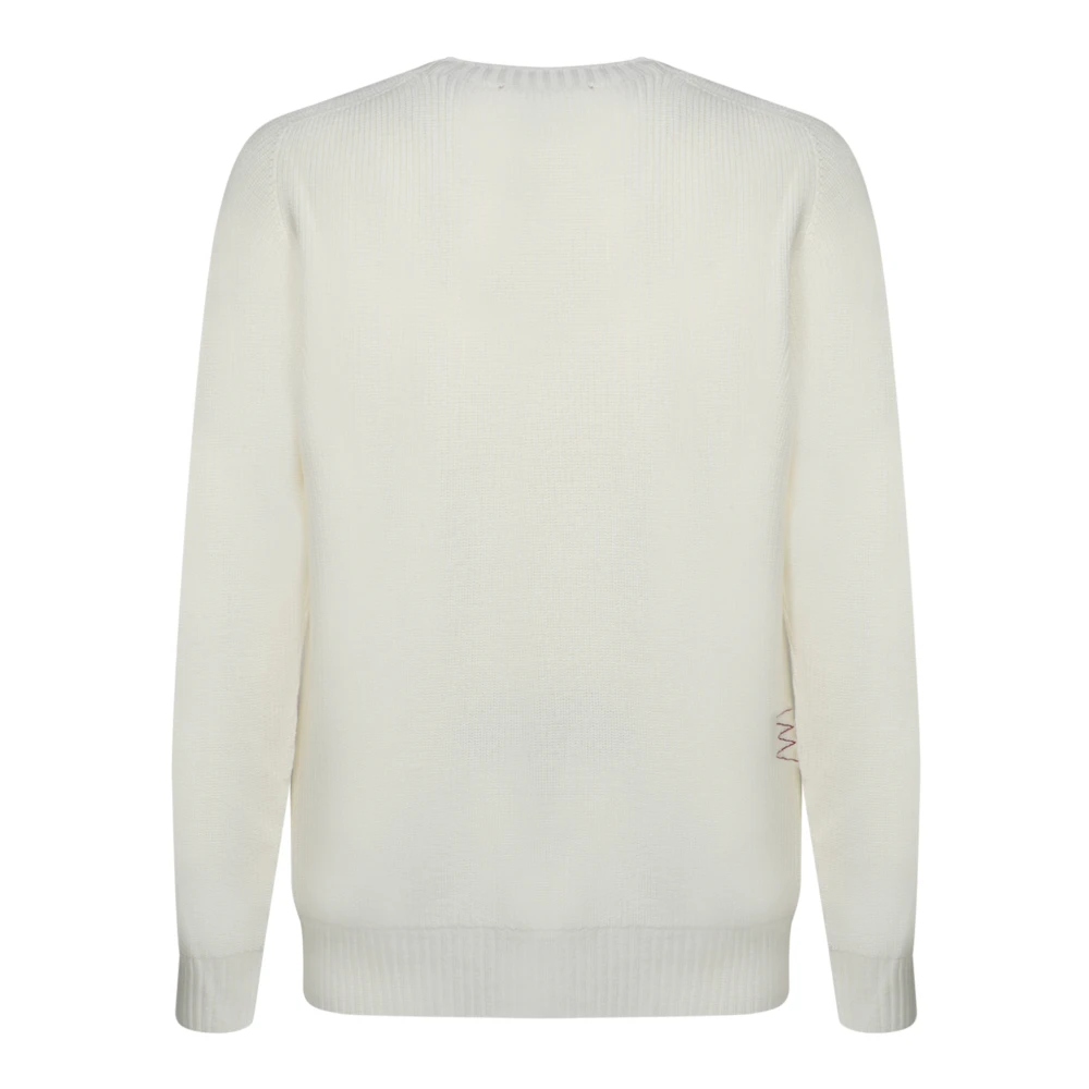 Amaránto Elegante Wollen Trui White Heren
