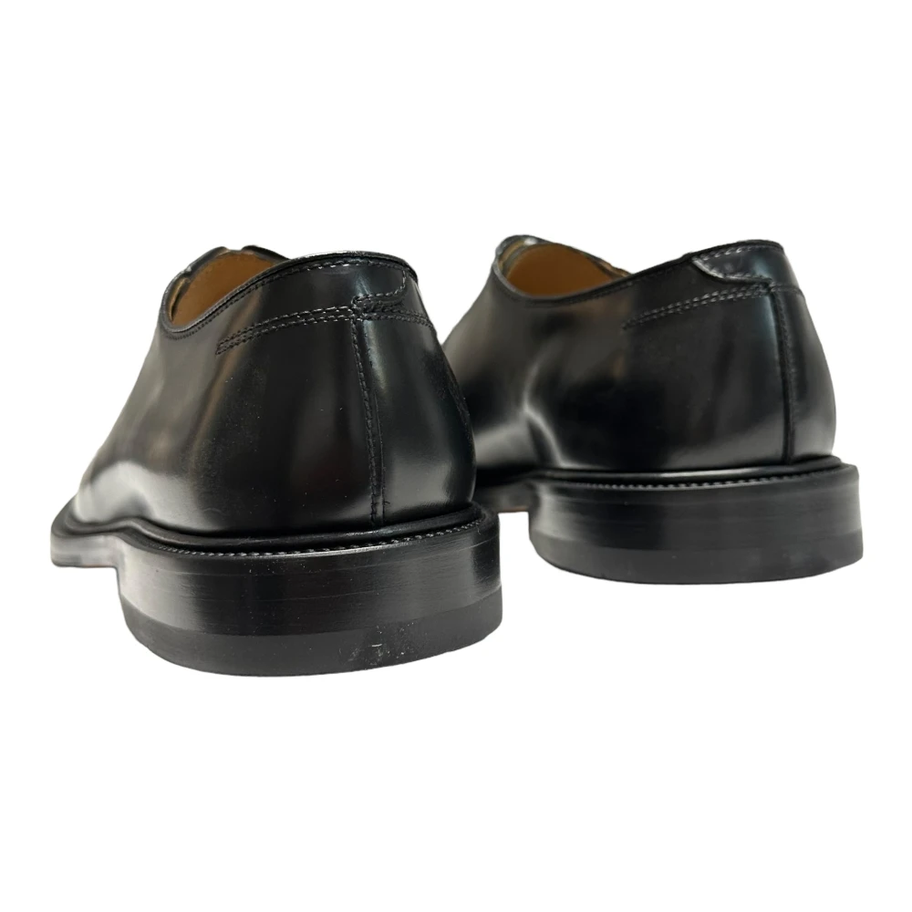 Mille885 Leren veterschoenen met rubberen zool Black Heren