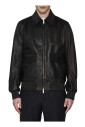 blouson-en-cuir-d-agneau-grain-lisse-noir