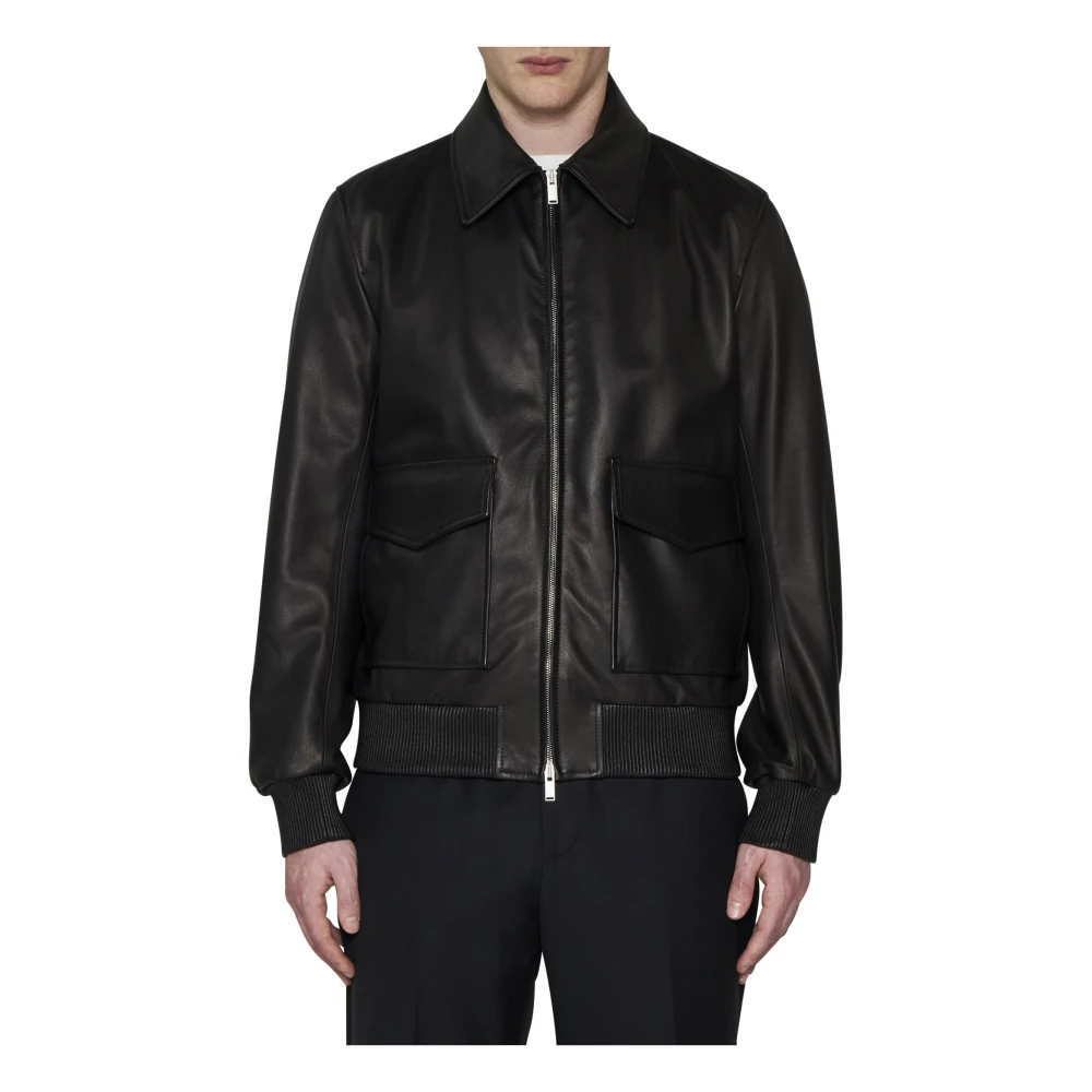 Lardini Zwarte schapenvacht jas Black Heren