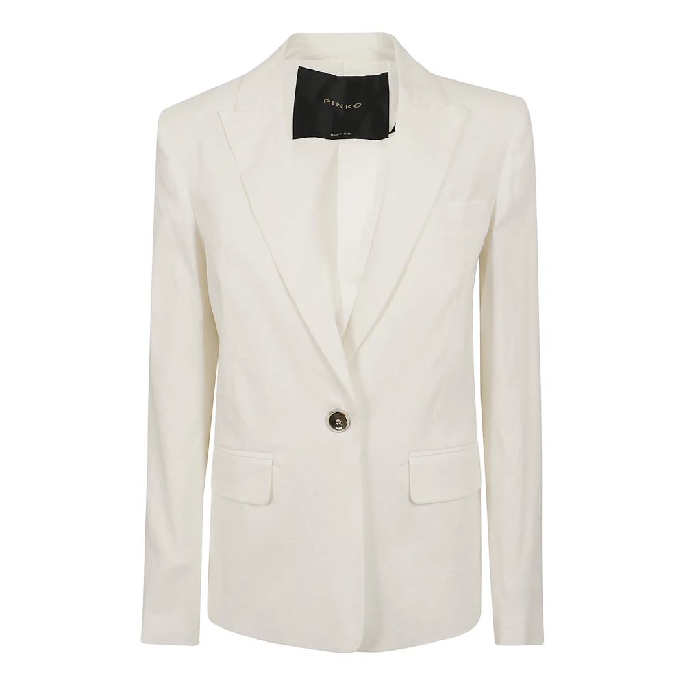 Pinko Women's White Single-Breasted Blazer - Blazers - 2XS - Jackets