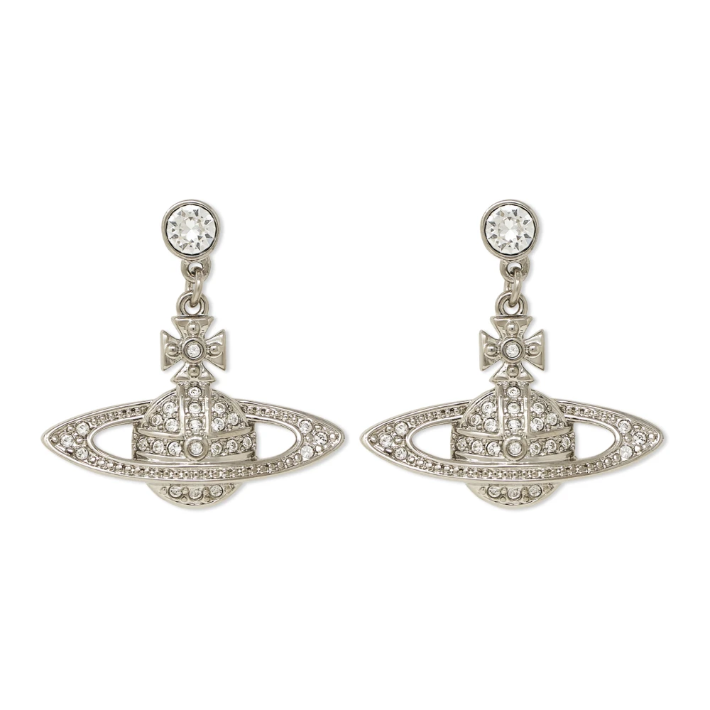 Vivienne Westwood Women's Gray Earrings, One Size, Mini Bas Relief Drop Earrings