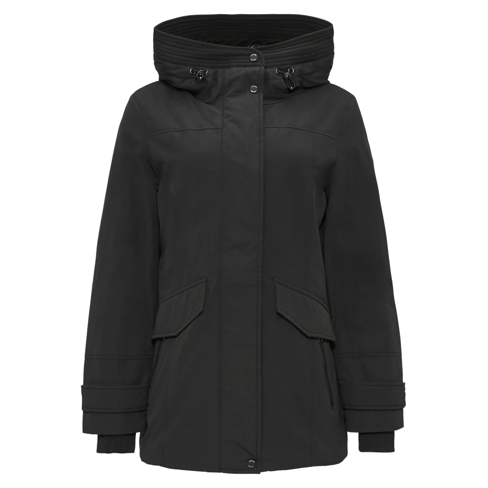 S.Oliver Sportieve Gewatteerde Logo Tape Jas Black Dames