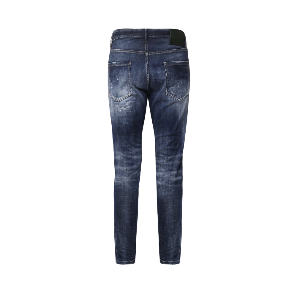 Dsquared2 Donkerblauwe Klassieke Vijf Zakken Jeans Blue Heren