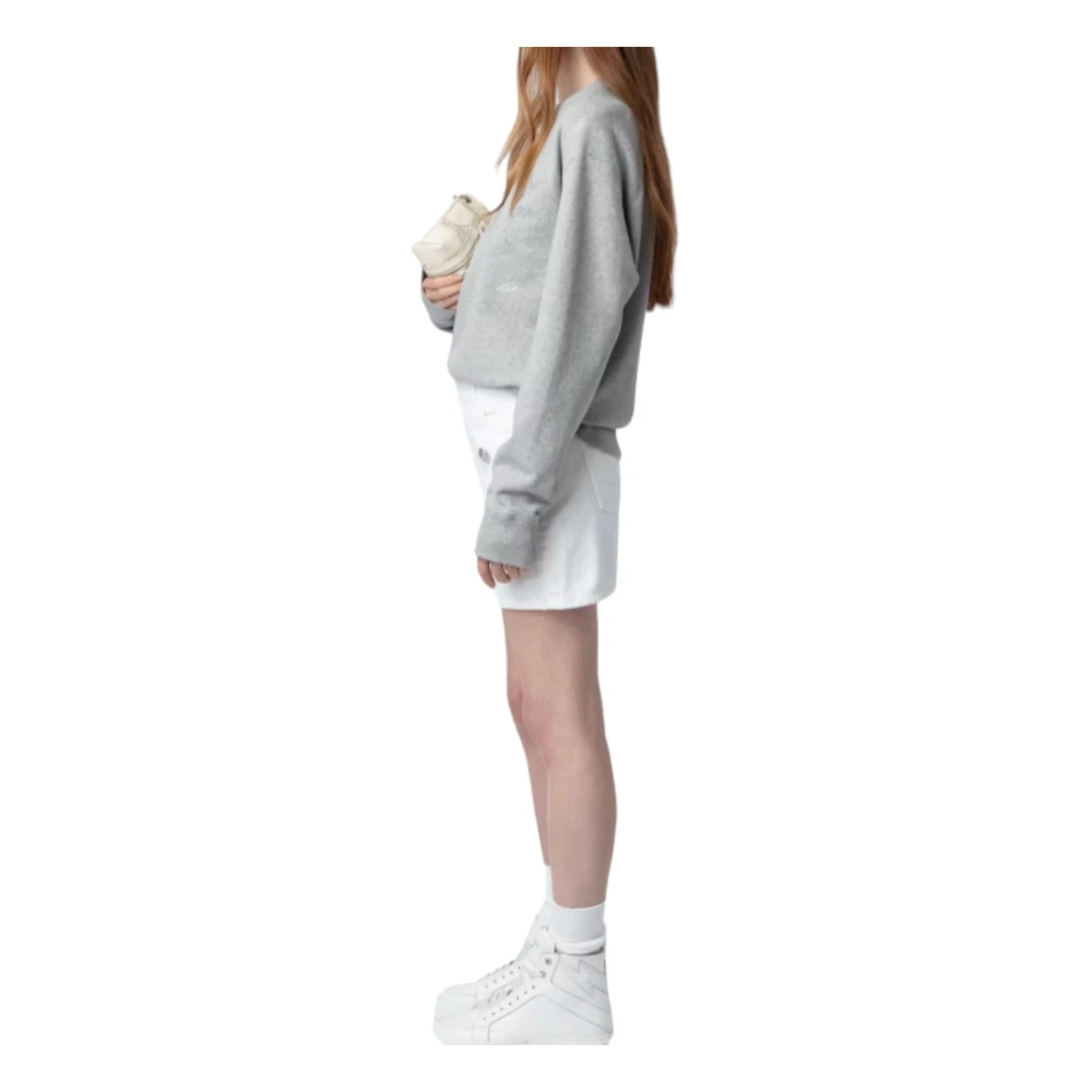 Zadig & Voltaire Grijze Sweatshirt met Signature Wings Gray Dames