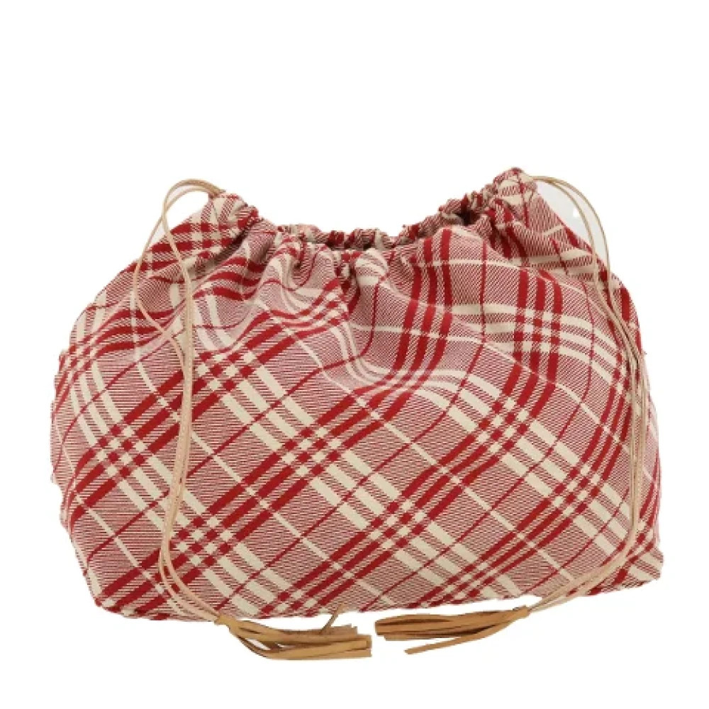 Burberry Vintage Pre-owned Canvas clutches Red Dames