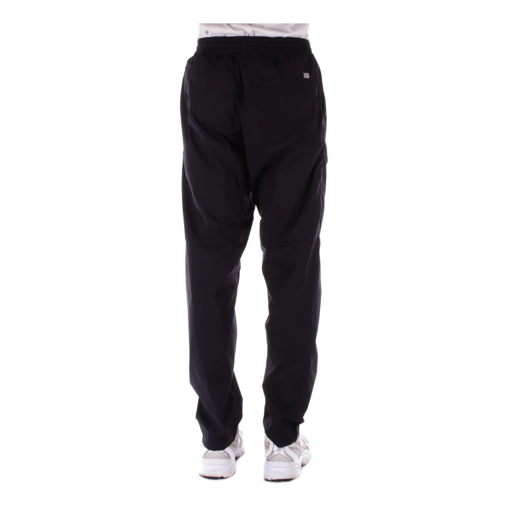 C.P. Company Zwarte Logo Voorkant Skinny Broek Black Heren