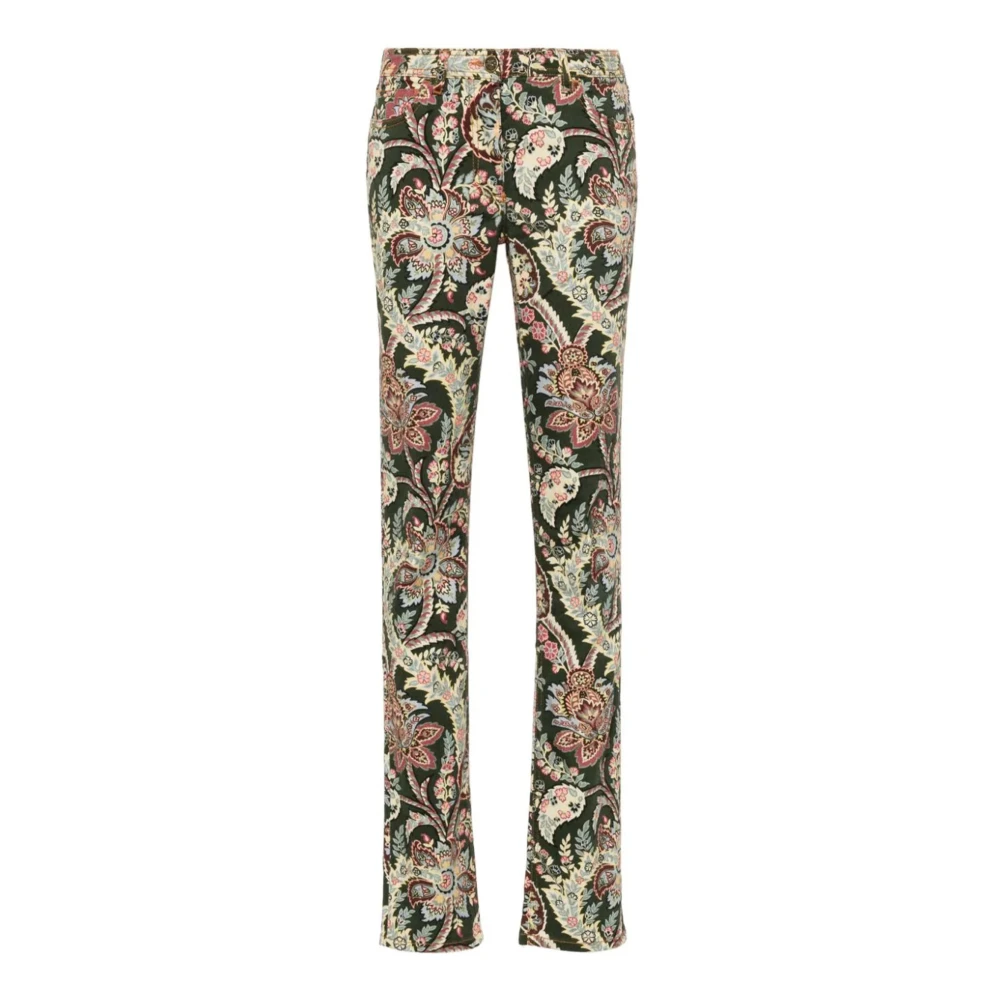ETRO Paisley Print Multicolor Katoenen Broek Multicolor Dames