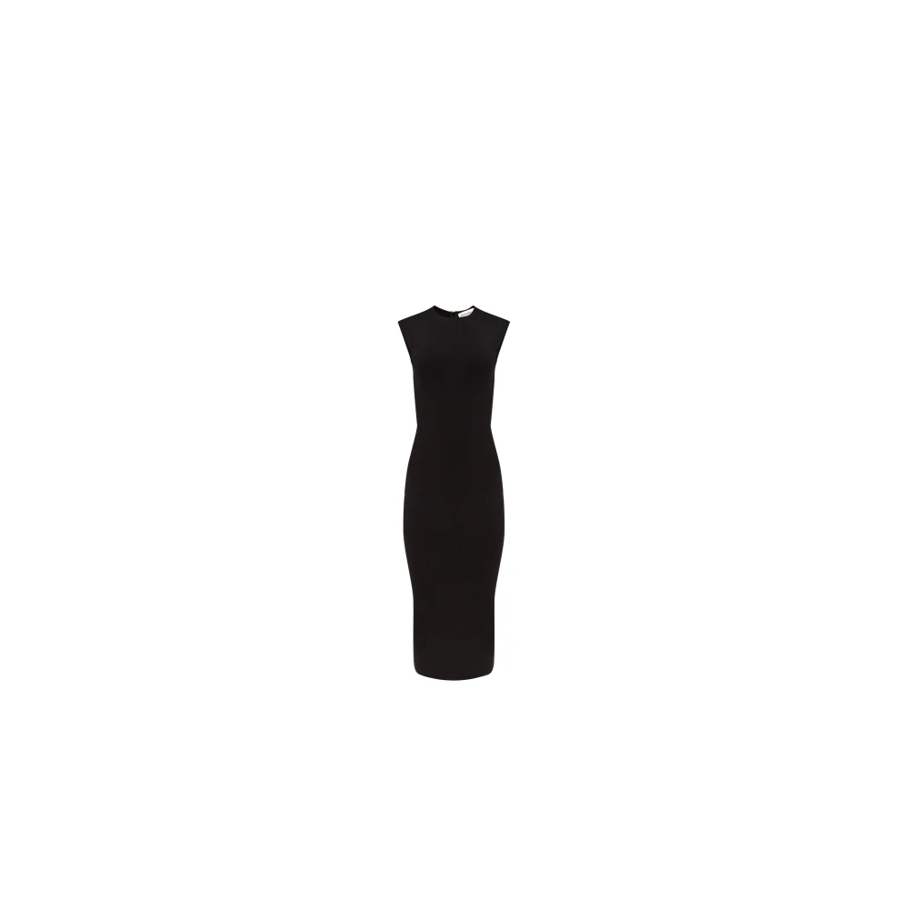 Nina Ricci Zwarte mouwloze jurk Elegante stijl Black Dames