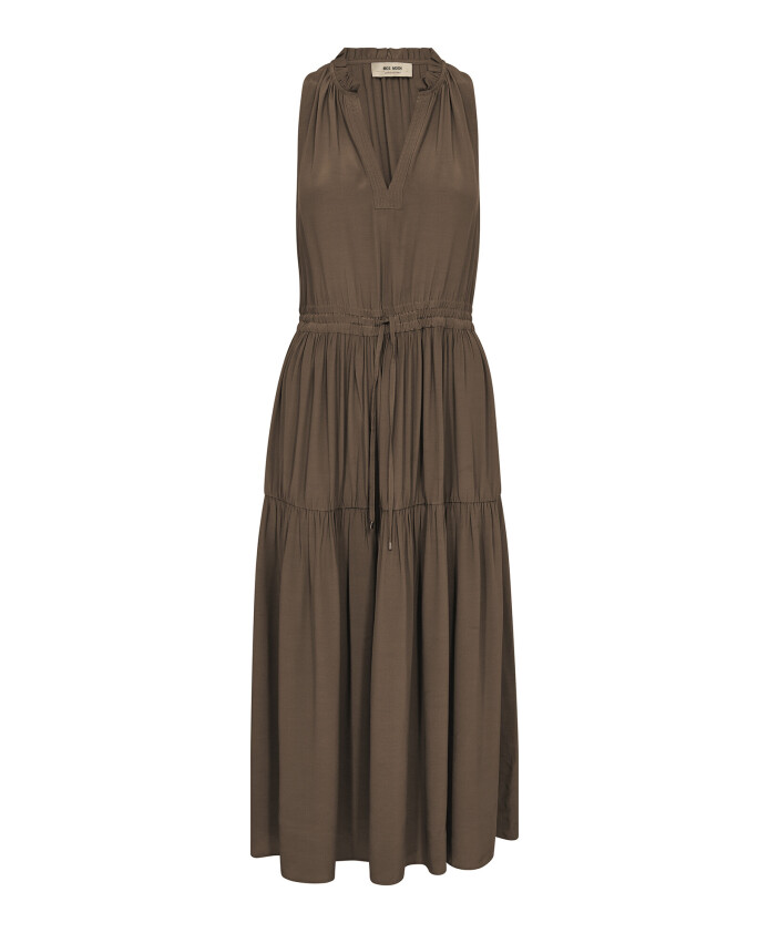 chic-solid-dress-with-flounce-details