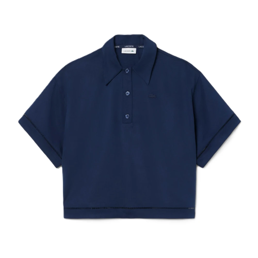 Lacoste Donna Blu Top, 2XS, New,