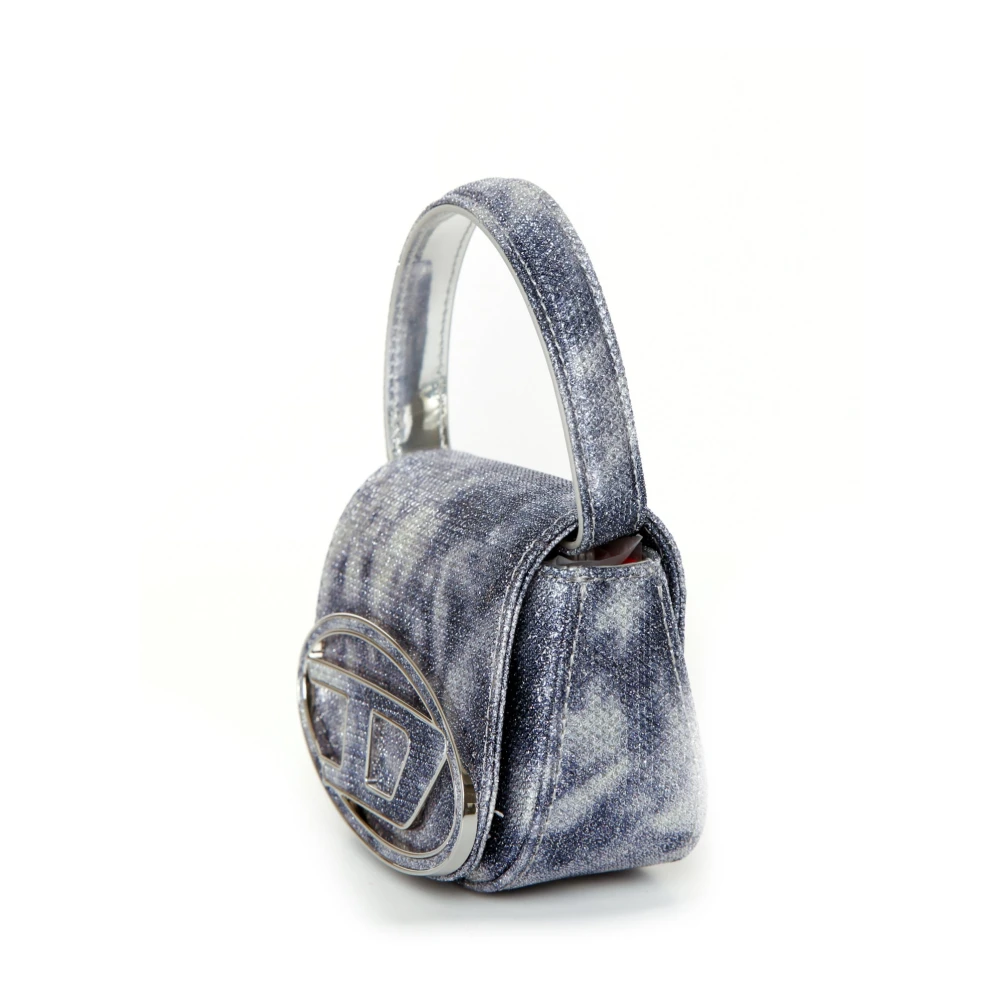Diesel Mini Tas met Marmor Print Blue Dames