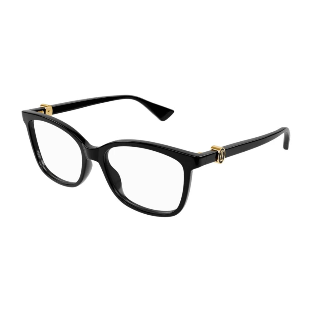 Cartier Stijlvolle Brilmonturen Voor Een Verfijnde Look Black Unisex