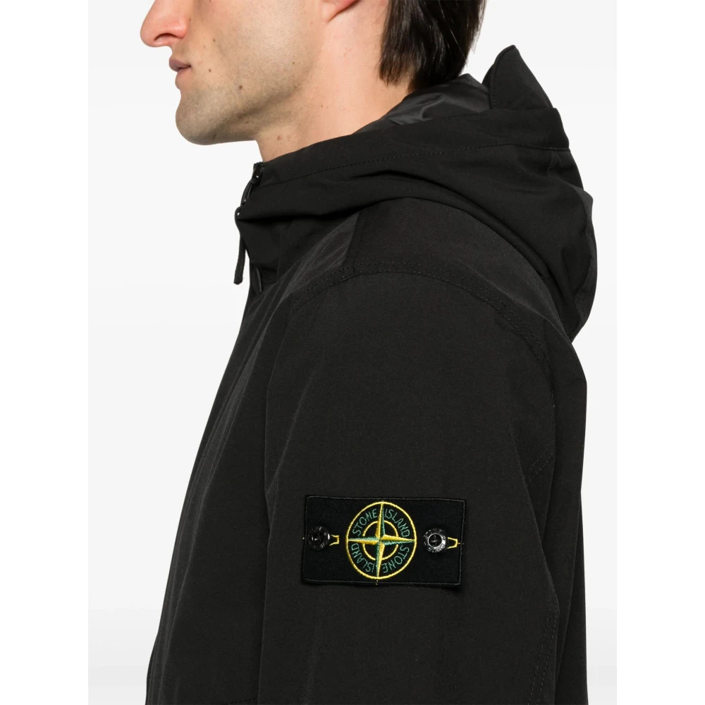 Stone Island Stijlvolle Jas voor Mannen Black Heren