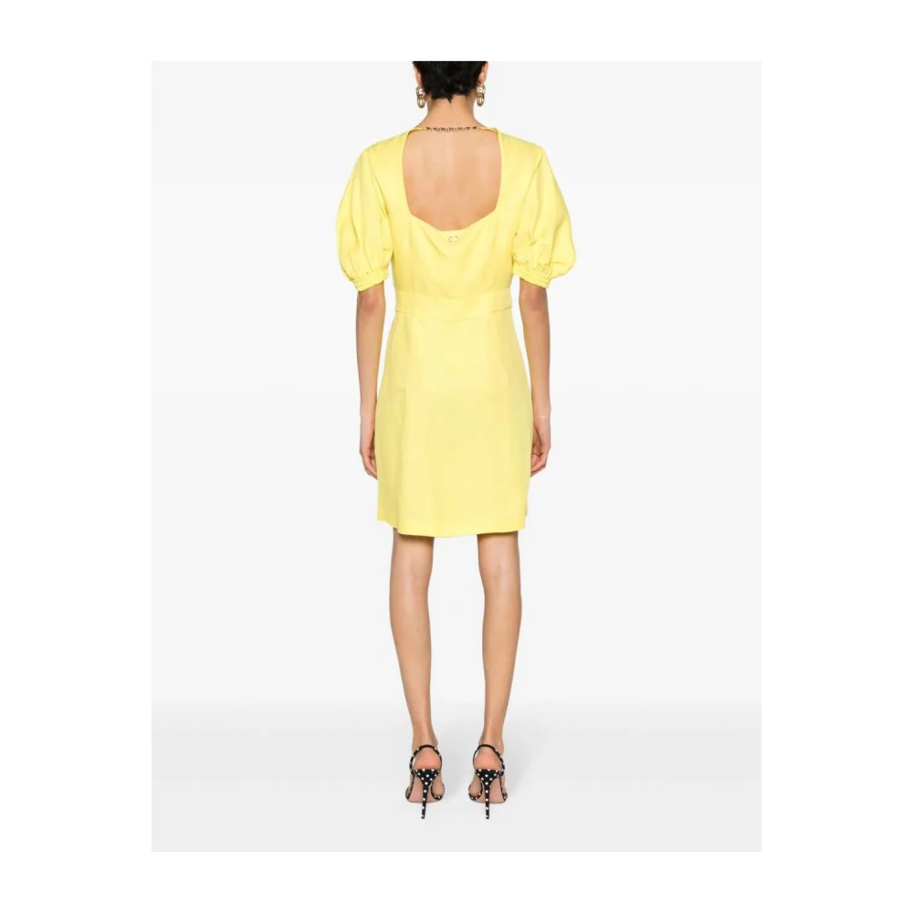 Twinset Elegant Short Dress Yellow Dames