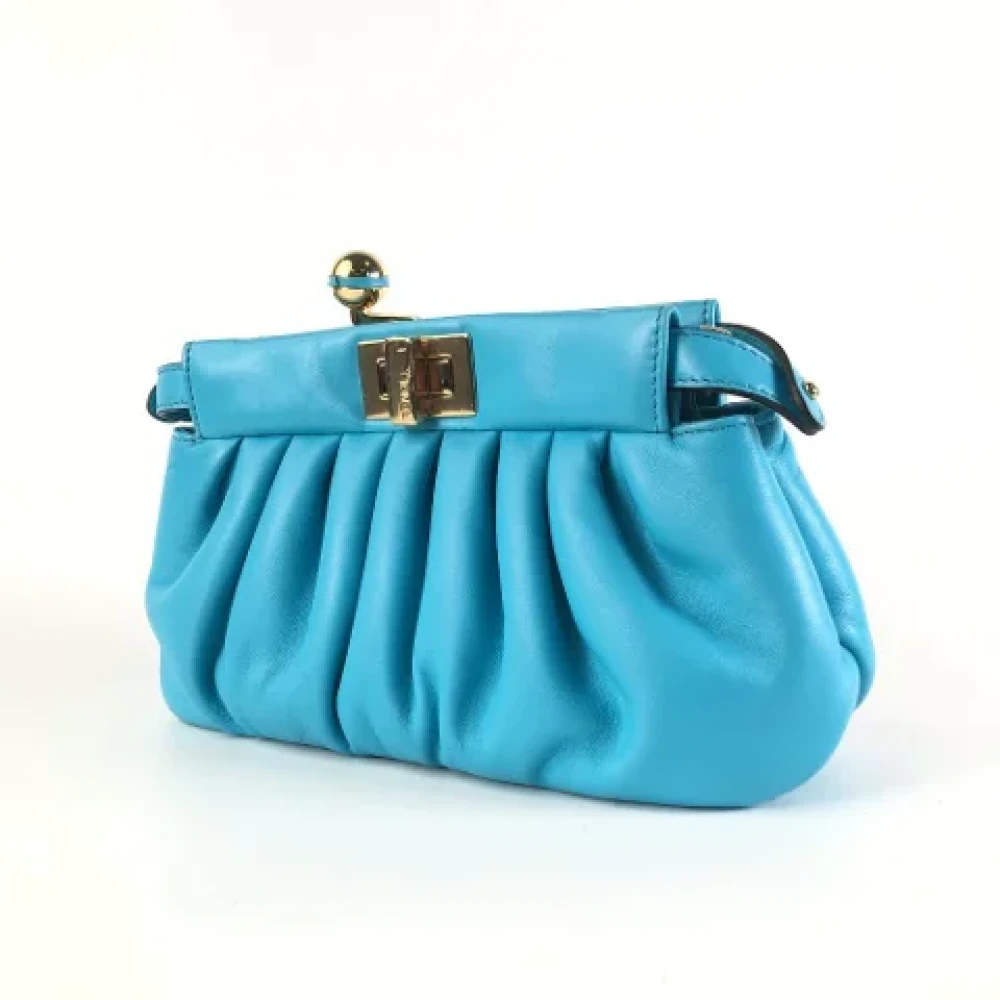 Fendi Vintage Pre-owned Leather fendi-bags Blue Dames