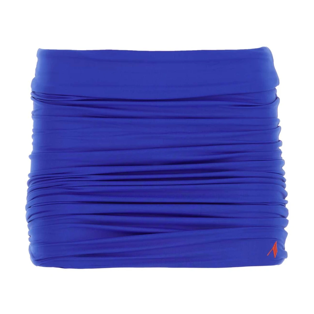 The Attico Elektrisch blauwe stretch nylon minirok Blue Dames