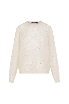 Maglione girocollo con paillettes