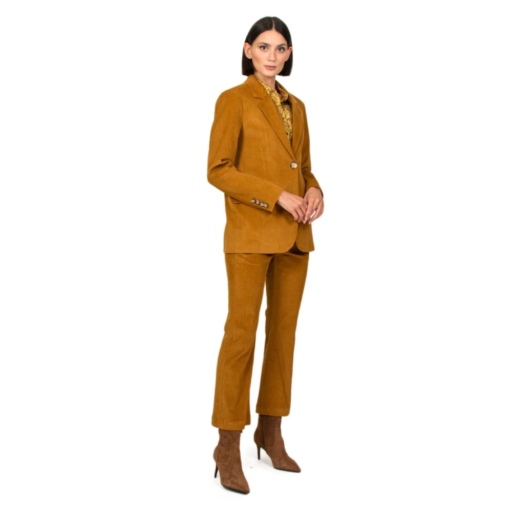 Momoni Katoenen Sigarenjasje Slim Fit Brown Dames