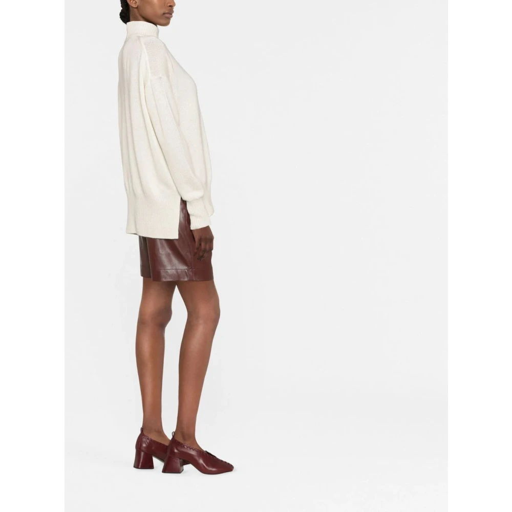 Jil Sander Minimalistische Cashmere Trui Beige Dames