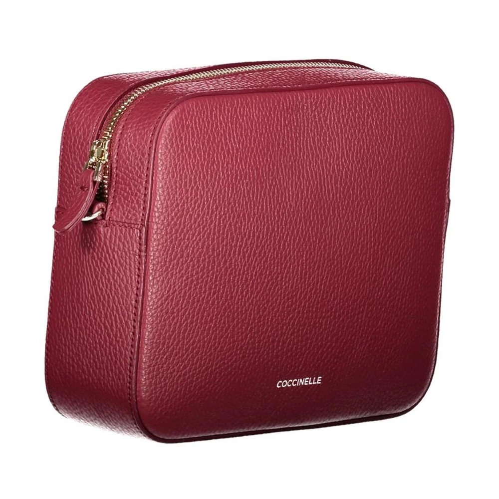 Coccinelle Roze Leren Handtas met Ritssluiting Pink Dames