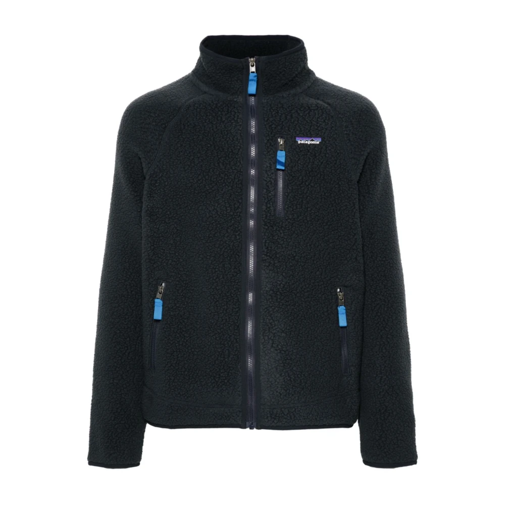 Patagonia Zwarte Faux-Shearling Jas met Polyester Black Heren