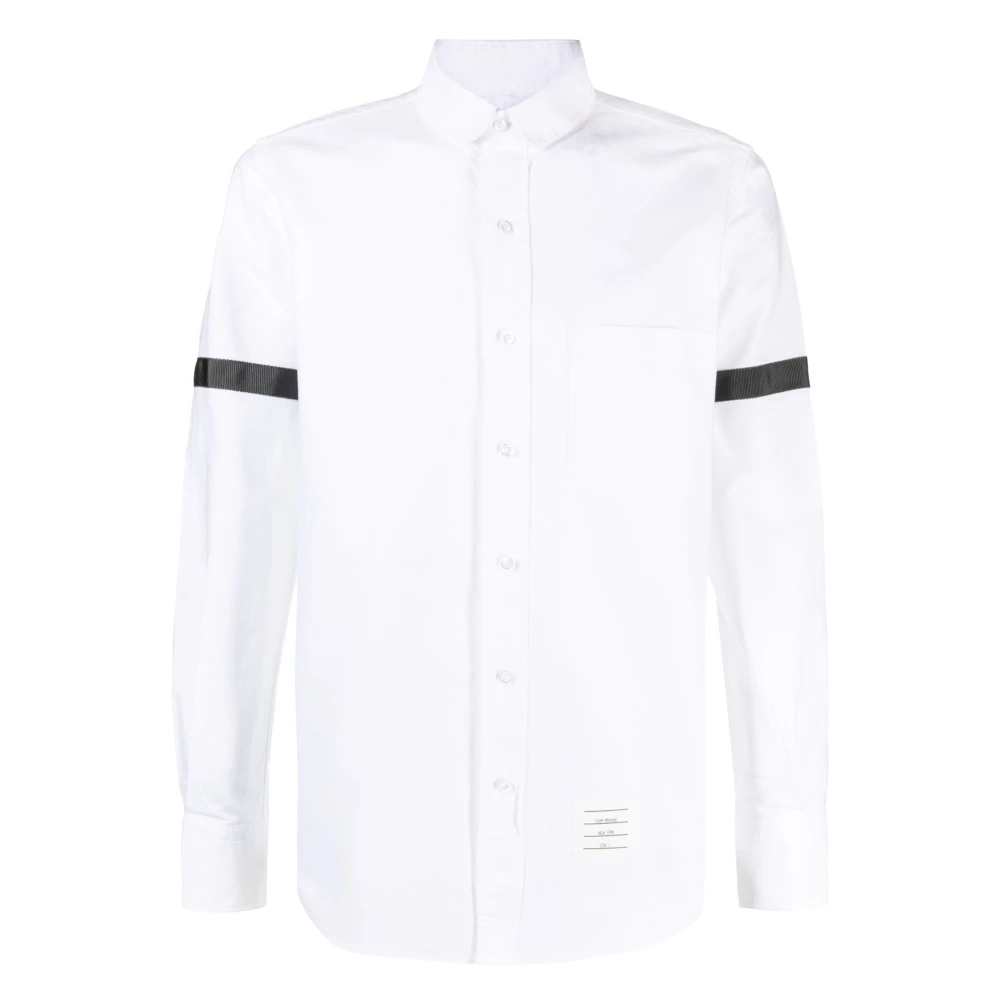 Thom Browne Luxe Overhemd met Ronde Kraag White Heren