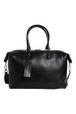 zwarte-leren-hand-schouder-duffel-tas