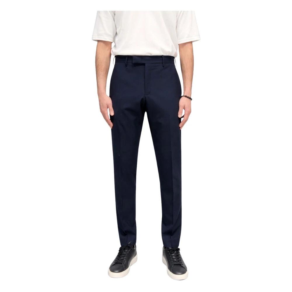 Pt Torino Mannelijk Blauw Broeken Heren, L, Leer, Suit Broeken