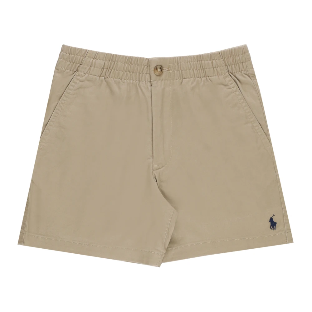 Ralph Lauren Boys Brown Shorts, 7 Y, Logo-Embroidered Cotton Bermuda Shorts