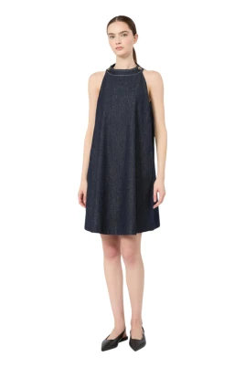 Flared Short Halterneck Dress