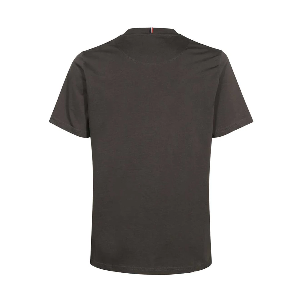 Les Deux Geribbelde katoenen T-shirt Gray Heren