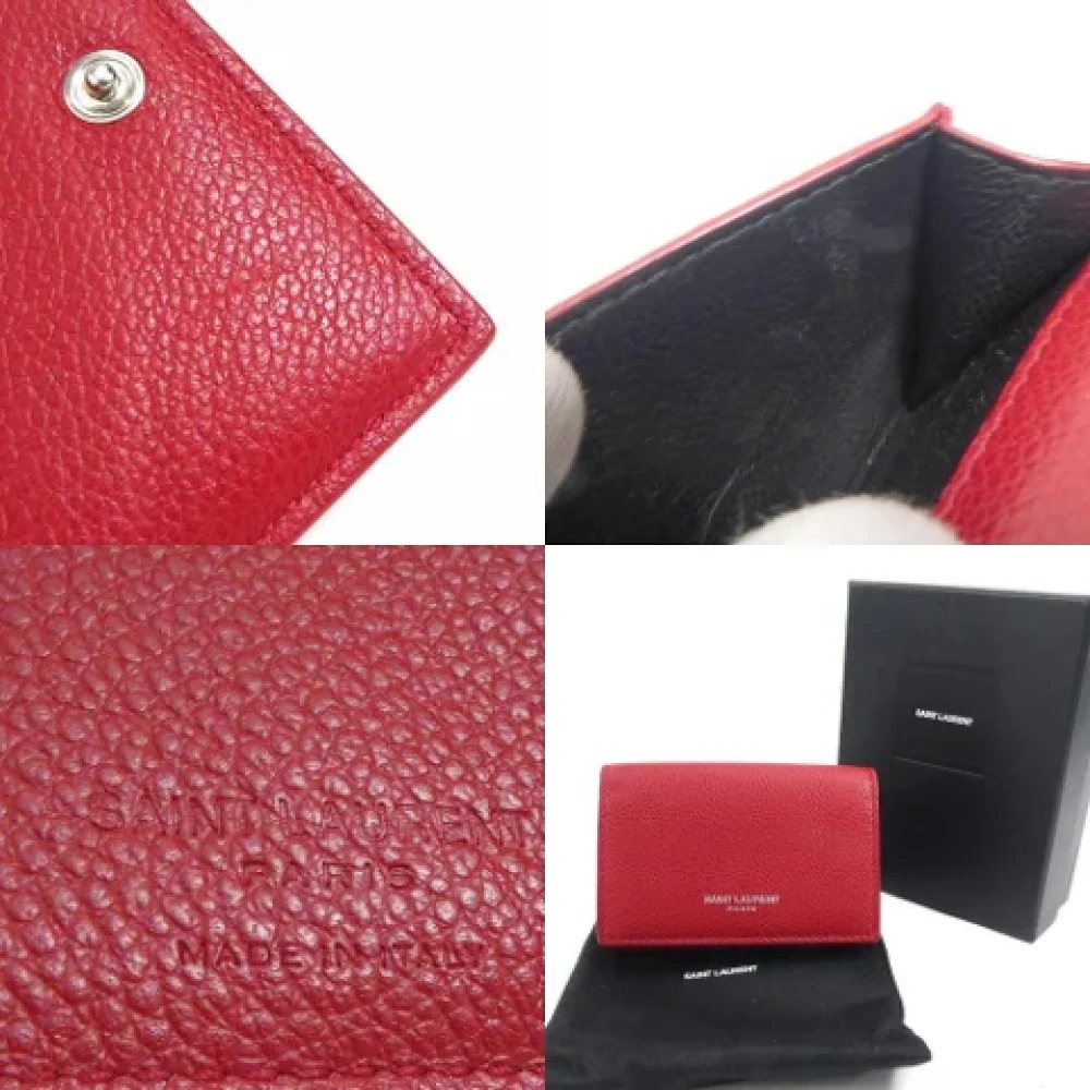 Saint Laurent Vintage Pre-owned Leather wallets Red Dames