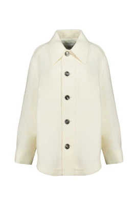 Boiled Wool Buttoned Jacket