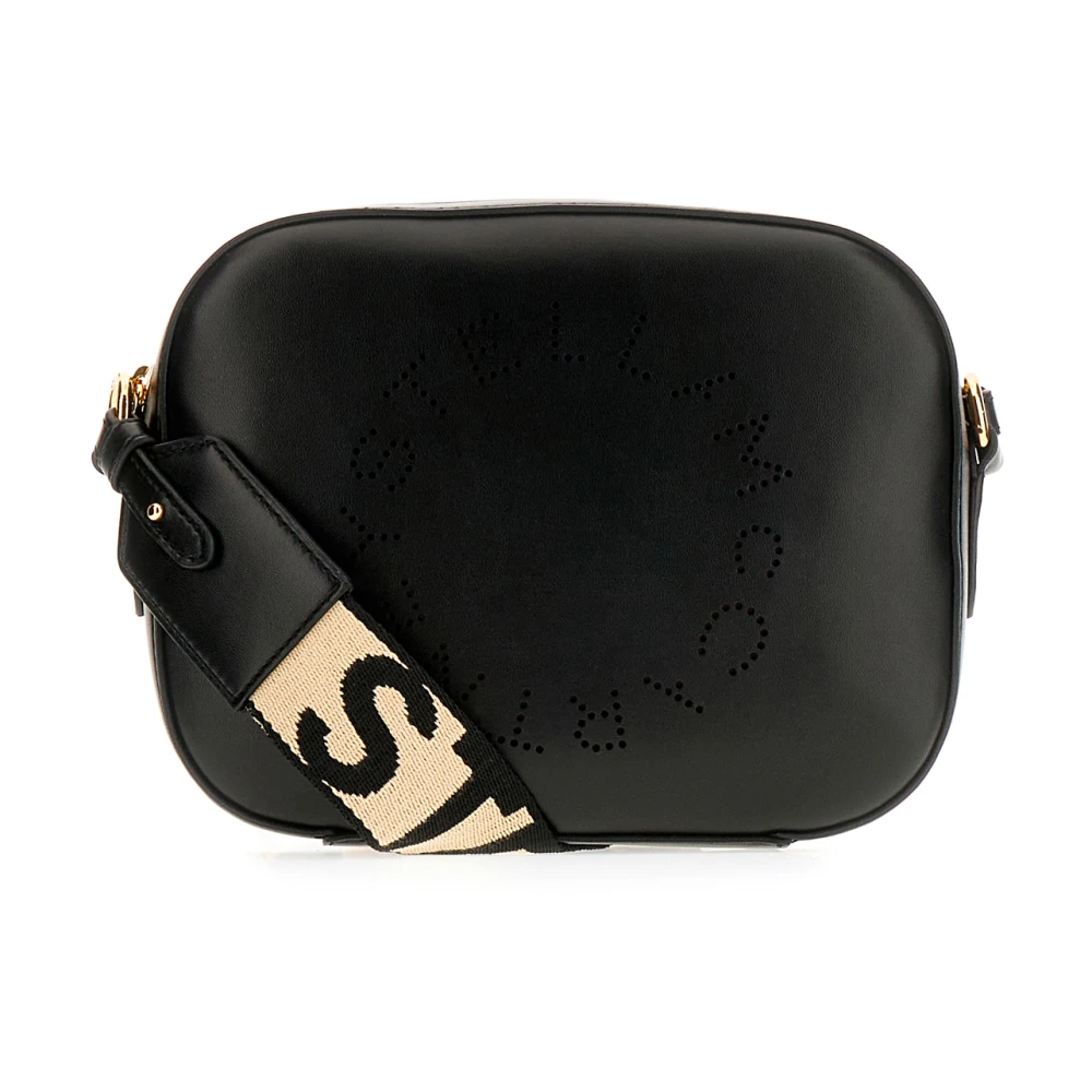 Stella Mccartney Women's Black Mini Logo Camera Bag - Cross Body Bags - One Size - Bags